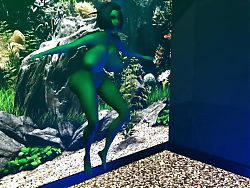Hot Alien Chicks Squishy Tits and Ass Float Well In the Aquarium