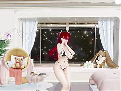 Sousou No Frieren Fern Undress Dance Hentai Yaosobi Idol Song Mmd 3D Red Hair Color Edit Smixix